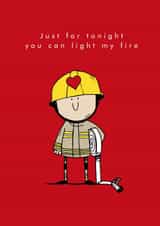 fireman light Valentines Day Card 6841 created by Sam Williamson