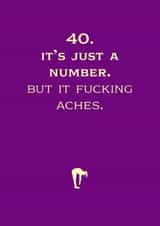 40 fucking Birthday Card 8795 created by Rusty Pencil