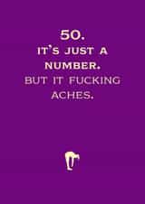 50th milestone birthday card created by Rusty Pencil