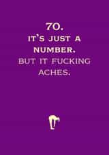 70 fucking Birthday Card 8797 created by Rusty Pencil