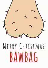 bawbag balls Christmas Card 16060 created by Total Bad Cards