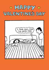 dog sofa Valentines Day Card 1929 created by Off The Leash Cartoons by Rupert Fawcett