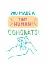 tiny human New Baby Card 15686 created by Carla Letters