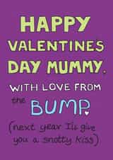 mummy bump Valentines Day Card 15147 created by Happy Octopus by Rupert Fawcett