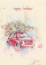 christmas car happy holiday Card 22790 created by Podessto