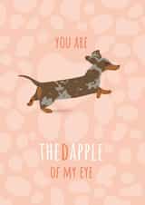 dog dachshund Valentines Day Card 16107 created by Fly high art