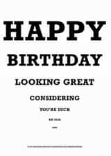 Eye Test Funny Birthday Card created by Gideon Caspi