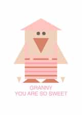 granny so sweet Just because Card 1988 created by Lucy Monkman