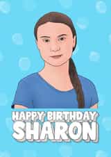 greta thunberg sharon Birthday Card 10088 created by Hey Huns It's Nicole