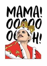 queen freddie murcury Mothers Day Card 13467 created by Phaedra Peer