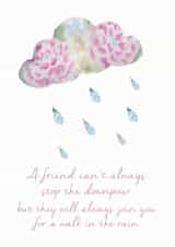 downpour stop Sympathy Card 16210 created by Yellowstone Art Boutique