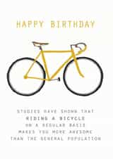 cyclist bike Birthday Card 16211 created by Yellowstone Art Boutique