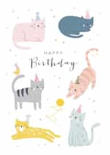 cats party hats Birthday Card 16238 created by Klara Hawkins