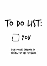 to do list looking forward Valentines Day Card 27264 created by Offhand Cards