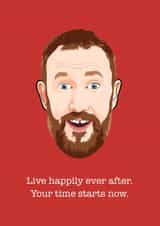 Alex Horne wedding design - red created by Wayne Oliver