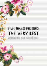 thanks for being the very best Mothers Day Card 29499 created by I am Nat