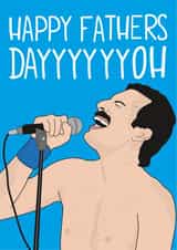Queen freddie mercury Father's Day Card 34674 created by John Wood
