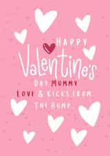 Happy Valentine's Day Mummy from the Bump love heart card. created by Parsy Designs