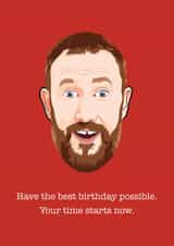 taskmaster Alex Horne Birthday Card 15923 created by Wayne Oliver