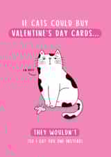 Funny Grumpy Cat Valentine's Day Card created by Inky in the Wild
