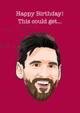 Messi funny Birthday Card 15924 created by Wayne Oliver