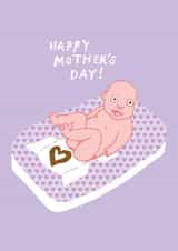baby poo Mothers Day Card 4855 created by LIKKS Greeting Cards