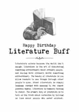 Happy Birthday Literature Buff created by Coulson Macleod