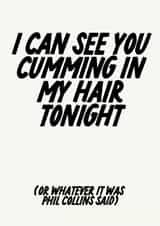 Rude Valentines Day - Phil Collins - I Can See You Cumming In My Hair Tonight created by The Marmalade Cat