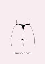bum naughty Valentines Day Card 40799 created by Anya-Lee Temple