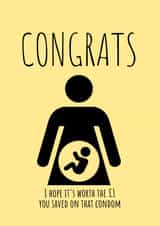 cheeky Female Pregnancy Card 15283 created by Hardly Appropriate