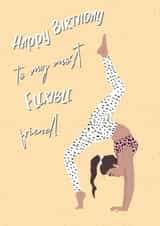 Fun Birthday card for your flexible yoga friend created by Lisa Parker