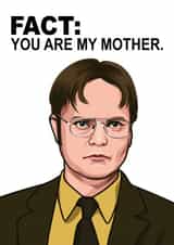Dwight Schrute The Office US Mothers Day Card 16148 created by All Things Banter