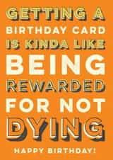 typography funny Birthday Card 16413 created by Chris Harris