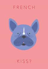 french kiss Valentines Day Card 41086 created by Poppy Jane Prints