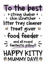 The Best Cat Mum Mother's Day Card created by The Laughing Sloth