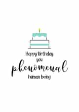 phenomenal human being Birthday Card 31924 created by Rachey Jay Crafts