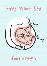 Cute Mothers Day Card - Mummy To Be - Love Bump created by Sarah Ray