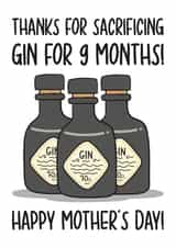 gin alcohol Mothers Day Card 11356 created by TeePee Creations