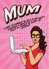 funny internet Mothers Day Card 40713 created by Kate Coates Design Studio