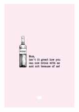 drink wine Mothers Day Card 16634 created by Design By Eleven