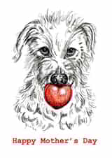 Cute Lurcher Mother's Day Card created by sarahcoxartwork