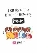 beagles the beatles Mothers Day Card 4779 created by Abbie Imagine
