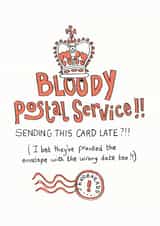 bloody postal Birthday Card 13434 created by The Curious Pancake