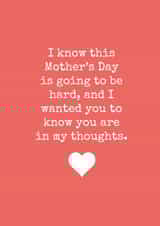 Mother's Day bereavement Mothers Day Card 8901 created by Duckduckle Design