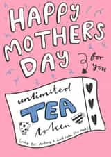 pink tea Mothers Day Card 40601 created by Milly Iris