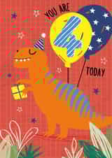 dinosaur four Birthday Card 16438 created by Jessica Eyre