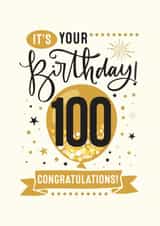 Congratulations 100th Birthday Card created by Little Red Cherry