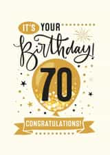 Congratulations 70th Birthday Card created by Little Red Cherry