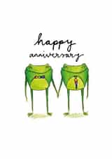 LGBTQ+ Cute Frog Anniversary Card created by Odd Socks
