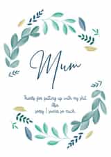 putting up shit Mothers Day Card 38799 created by Typically Twig